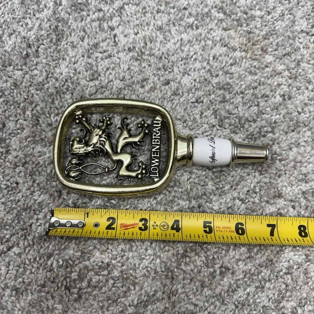 Vintage Lowenbrau filigree design beer tap handle man cave‎ bar